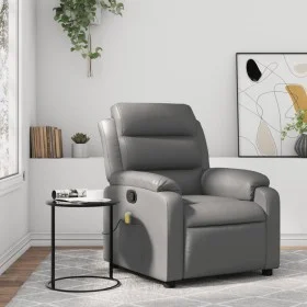 Sillón de masaje reclinable cuero sintético gris de vidaXL, Sillones - Ref: Foro24-373496, Precio: 221,90 €, Descuento: %