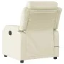 Cream Synthetic Leather Massage Recliner by vidaXL, Armchairs - Ref: Foro24-373494, Price: 255,49 €, Discount: %