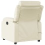 Sillón reclinable de masaje cuero sintético crema de vidaXL, Sillones - Ref: Foro24-373494, Precio: 261,70 €, Descuento: %