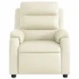 Cream Synthetic Leather Massage Recliner by vidaXL, Armchairs - Ref: Foro24-373494, Price: 255,49 €, Discount: %