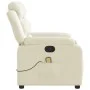 Cream Synthetic Leather Massage Recliner by vidaXL, Armchairs - Ref: Foro24-373494, Price: 255,49 €, Discount: %