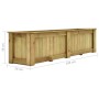 Blumenbeet aus imprägniertem Zirbenholz 196x50x50 cm von vidaXL, Töpfe und Pflanzgefäße - Ref: Foro24-49095, Preis: 197,70 €,...