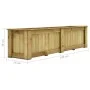Pine wood flowerbed treated with preservatives 196x50x50 cm by vidaXL, Pots and planters - Ref: Foro24-49095, Price: 194,05 €...