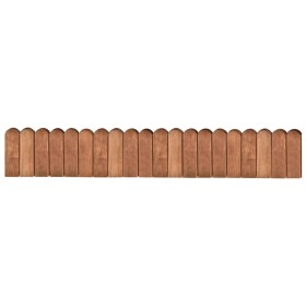 Rollo de borde de madera de pino impregnada marrón 120 cm