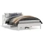 Bed frame with white pine wood headboard 140x200 cm by vidaXL, Beds and slatted bases - Ref: Foro24-842751, Price: 122,84 €, ...
