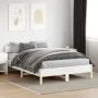 Bed frame with white pine wood headboard 140x200 cm by vidaXL, Beds and slatted bases - Ref: Foro24-842751, Price: 122,84 €, ...