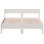 Estructura de cama con cabecero madera pino blanco 140x200 cm de vidaXL, Camas y somieres - Ref: Foro24-842751, Precio: 137,7...