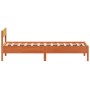 Bed frame with wax brown pine wood headboard 75x190 cm by vidaXL, Beds and slatted bases - Ref: Foro24-842785, Price: 82,15 €...