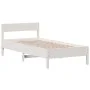Bed frame with white pine wood headboard 90x190 cm by vidaXL, Beds and slatted bases - Ref: Foro24-842779, Price: 97,33 €, Di...