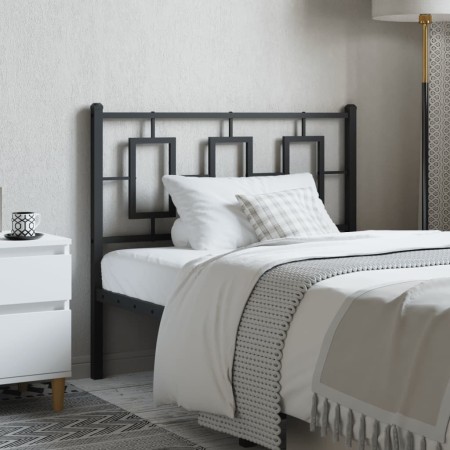Kopfteil aus schwarzem Metall, 100 cm von vidaXL, Kopf- und Fußteile - Ref: Foro24-374270, Preis: 34,39 €, Rabatt: %