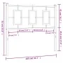 Cabecero de metal negro 100 cm de vidaXL, Cabeceros y pies de cama - Ref: Foro24-374270, Precio: 33,88 €, Descuento: %