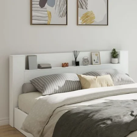 Bed headboard with white LED 220x16.5x103.5 cm by vidaXL, Headboards and footboards - Ref: Foro24-839273, Price: 110,41 €, Di...