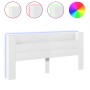 Bettkopfteil mit weißer LED 220x16,5x103,5 cm von vidaXL, Kopf- und Fußteile - Ref: Foro24-839273, Preis: 112,12 €, Rabatt: %