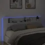 Bettkopfteil mit weißer LED 220x16,5x103,5 cm von vidaXL, Kopf- und Fußteile - Ref: Foro24-839273, Preis: 110,41 €, Rabatt: %