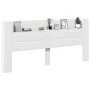 Bettkopfteil mit weißer LED 220x16,5x103,5 cm von vidaXL, Kopf- und Fußteile - Ref: Foro24-839273, Preis: 110,41 €, Rabatt: %