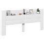 Bettkopfteil mit weißer LED 220x16,5x103,5 cm von vidaXL, Kopf- und Fußteile - Ref: Foro24-839273, Preis: 112,12 €, Rabatt: %