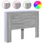 Bettkopfteil mit LED-Licht Sonomagrau 140x16,5x103,5 cm von vidaXL, Kopf- und Fußteile - Ref: Foro24-839250, Preis: 94,94 €, ...
