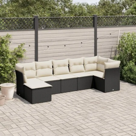 7-piece garden dining set and black synthetic rattan cushions by vidaXL, Garden sets - Ref: Foro24-3249805, Price: 412,95 €, ...