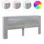 Bettkopfteil mit LED-Licht Sonomagrau 220x16,5x103,5 cm von vidaXL, Kopf- und Fußteile - Ref: Foro24-839278, Preis: 98,06 €, ...