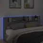 Bettkopfteil mit LED-Licht Sonomagrau 220x16,5x103,5 cm von vidaXL, Kopf- und Fußteile - Ref: Foro24-839278, Preis: 98,06 €, ...