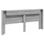 Bed headboard with LED light Sonoma gray 220x16.5x103.5 cm by vidaXL, Headboards and footboards - Ref: Foro24-839278, Price: ...