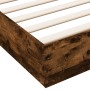 Estructura de cama madera de ingeniería roble ahumado 180x200cm