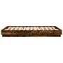 Smoked oak engineered wood bed frame 150x200cm by vidaXL, Beds and slatted bases - Ref: Foro24-3209853, Price: 124,88 €, Disc...