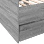 Sonoma gray engineered wood lounger with drawers 75x190 cm by vidaXL, Beds and slatted bases - Ref: Foro24-3280837, Price: 19...