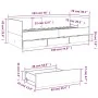 Sonoma gray engineered wood lounger with drawers 75x190 cm by vidaXL, Beds and slatted bases - Ref: Foro24-3280837, Price: 19...