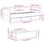 Betongraue Holzwerkstoffliege mit Schubladen 100x200 cm von vidaXL, Betten und Lattenroste - Ref: Foro24-3280814, Preis: 204,...
