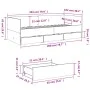 Concrete gray engineered wood lounger with drawers 100x200 cm by vidaXL, Beds and slatted bases - Ref: Foro24-3280814, Price:...