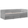 Sonoma gray engineered wood lounger with drawers 100x200 cm by vidaXL, Beds and slatted bases - Ref: Foro24-3280816, Price: 2...