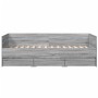 Sonoma graue Holzwerkstoffliege mit Schubladen 100x200 cm von vidaXL, Betten und Lattenroste - Ref: Foro24-3280816, Preis: 20...