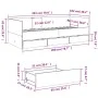 Sonoma gray engineered wood lounger with drawers 100x200 cm by vidaXL, Beds and slatted bases - Ref: Foro24-3280816, Price: 2...