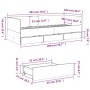 Tumbona con cajones madera ingeniería gris Sonoma 100x200 cm de vidaXL, Camas y somieres - Ref: Foro24-3280816, Precio: 199,84 €