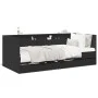Lounger with drawers black engineered wood 90x190 cm by vidaXL, Beds and slatted bases - Ref: Foro24-3280854, Price: 251,16 €...
