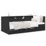 Tumbona con cajones madera de ingeniería negro 90x190 cm de vidaXL, Camas y somieres - Ref: Foro24-3280854, Precio: 263,02 €,...
