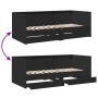 Tumbona con cajones madera de ingeniería negro 90x190 cm de vidaXL, Camas y somieres - Ref: Foro24-3280854, Precio: 263,02 €,...