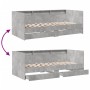 Betongraue Holzwerkstoffliege mit Schubladen 90x190 cm von vidaXL, Betten und Lattenroste - Ref: Foro24-3280856, Preis: 213,3...