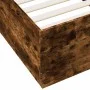 Estructura de cama madera de ingeniería roble humo 100x200 cm de vidaXL, Camas y somieres - Ref: Foro24-3209720, Precio: 115,...