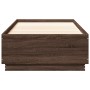 Oak brown engineered wood bed frame 100x200 cm by vidaXL, Beds and slatted bases - Ref: Foro24-3209722, Price: 120,13 €, Disc...