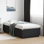 Black engineered wood bed frame 100x200 cm by vidaXL, Beds and slatted bases - Ref: Foro24-3209717, Price: 118,68 €, Discount: %