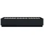 Black engineered wood bed frame 100x200 cm by vidaXL, Beds and slatted bases - Ref: Foro24-3209717, Price: 118,68 €, Discount: %