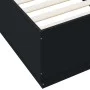 Black engineered wood bed frame 100x200 cm by vidaXL, Beds and slatted bases - Ref: Foro24-3209717, Price: 118,68 €, Discount: %