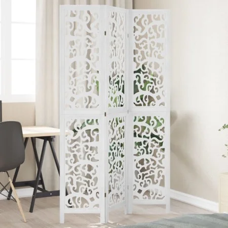 White Paulownia solid wood 3-panel dividing screen by vidaXL, Room dividers - Ref: Foro24-358735, Price: 97,77 €, Discount: %