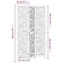 White Paulownia solid wood 3-panel dividing screen by vidaXL, Room dividers - Ref: Foro24-358735, Price: 97,77 €, Discount: %