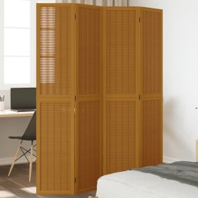 4-teilige Trennwand aus massivem Paulownia-Holz, braun von vidaXL, Raumteiler - Ref: Foro24-358819, Preis: 135,19 €, Rabatt: %
