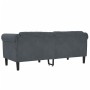 Sofá de 2 plazas terciopelo gris oscuro de vidaXL, Sofás - Ref: Foro24-372576, Precio: 204,61 €, Descuento: %