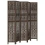 5-teiliges Trennsieb aus dunkelbraunem Paulownia-Holz von vidaXL, Raumteiler - Ref: Foro24-358664, Preis: 130,87 €, Rabatt: %