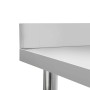 Küchenarbeitstisch und Aufkantung aus Edelstahl 120x60x93 cm von vidaXL, Wiederherstellung - Ref: Foro24-51191, Preis: 162,48...